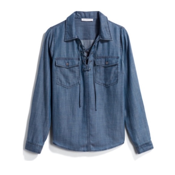 Current Air Draper Lace up shirt